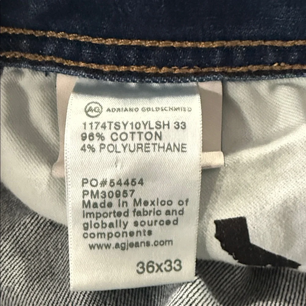 AG Adriano Goldschmied Tailored Leg Denim 360 Dark Blue Straight Jeans